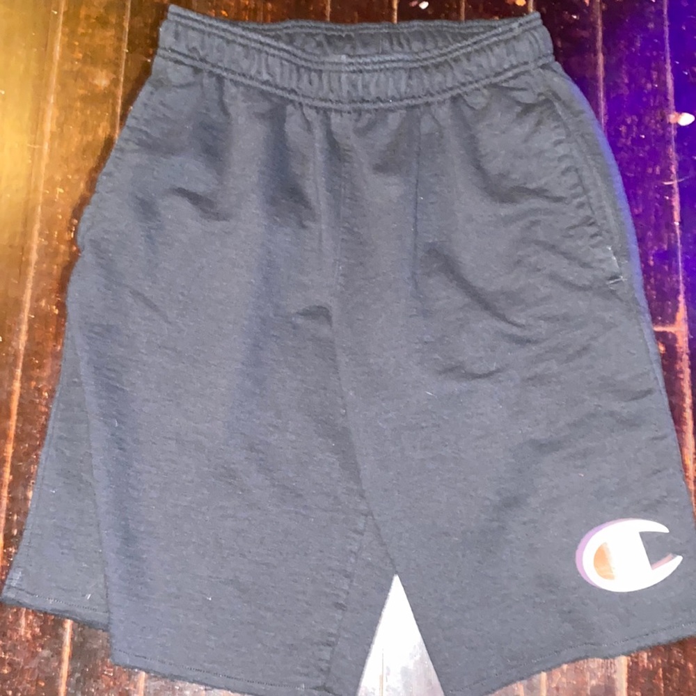 Champion Black Athletic Shorts Size Medium (slightly worn)